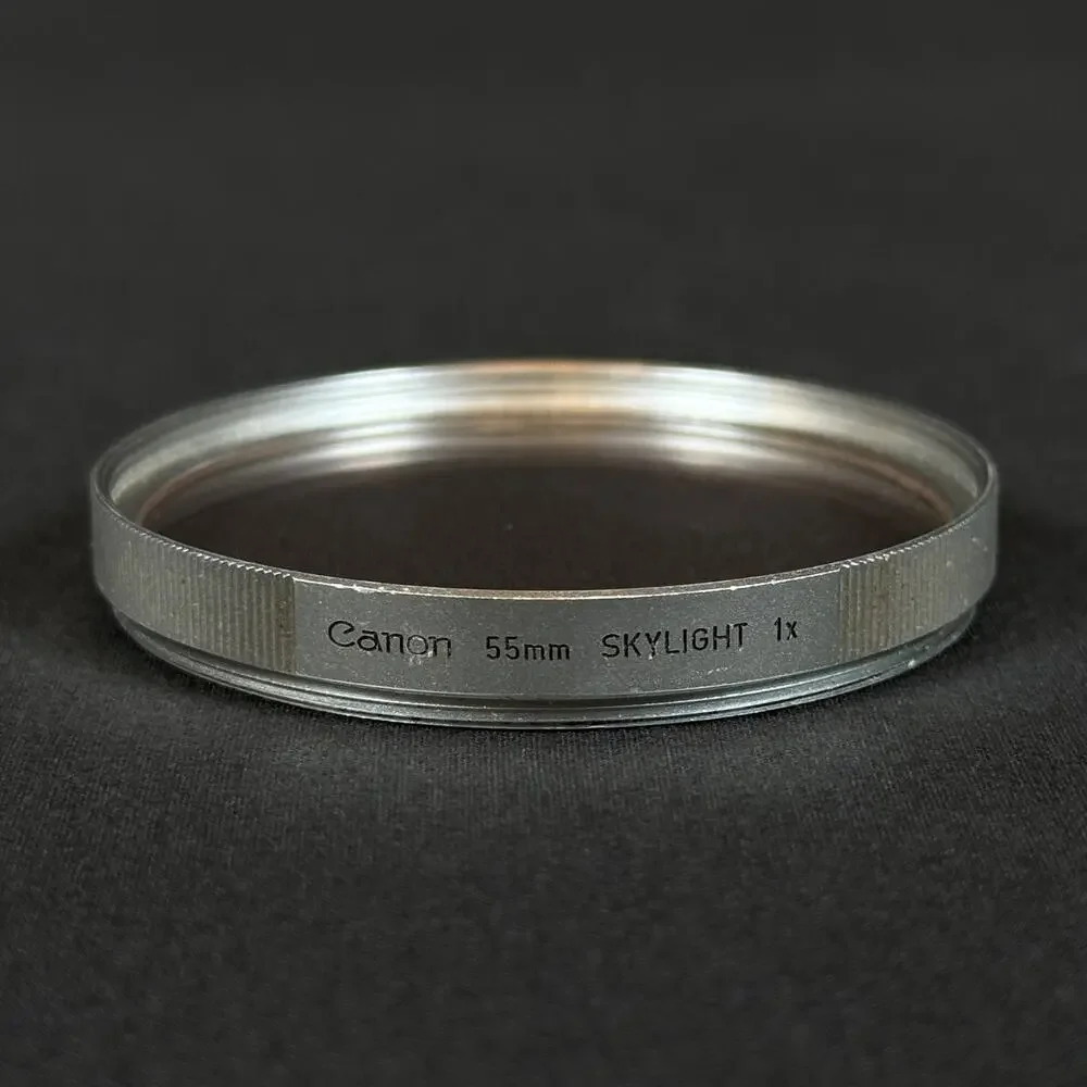 Silver Frame Canon 55mm Skylight 1x Lens Filter